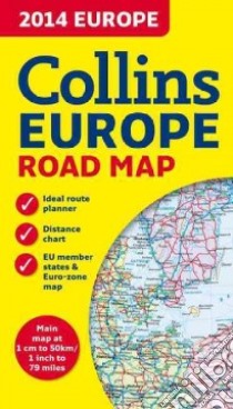 Collins Europe 2014 Road Map libro in lingua di Collins Uk (COR)