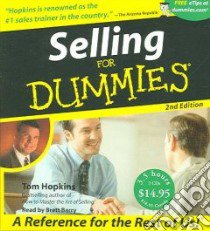 Selling for Dummies (CD Audiobook) libro in lingua di Barry Brett (NRT)