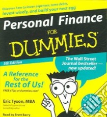 Personal Finance for Dummies (CD Audiobook) libro in lingua di Tyson Eric, Barry Brett (NRT)