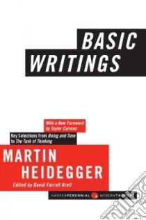 Basic Writings libro in lingua di Heidegger Martin, Krell David Farrell (EDT), Carman Taylor (FRW)