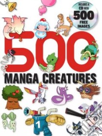 500 Manga Creatures libro in lingua di Yishan Studios (COR)
