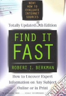 Find It Fast libro in lingua di Berkman Robert I.