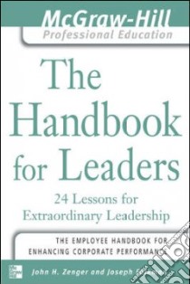 The Handbook for Leaders libro in lingua di Zenger John H., Folkman Joe