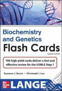 Biochemistry and Genetics Flash Cards libro in lingua di Baron Suzanne J., Lee Christoph I. M.D.