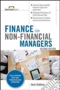 Finance for Nonfinancial Managers libro in lingua di Siciliano Gene