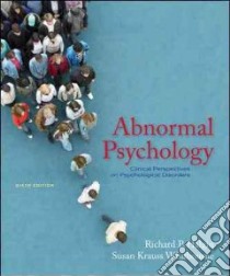 Abnormal Psychology libro in lingua di Halgin Richard P., Whitbourne Susan Krauss