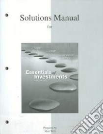 Essentials of Investments libro in lingua di Bodie Zvi, Kane Alex, Marcus Alan J., Will Matt (CON)