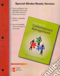 Essentials of Contemporary Management libro in lingua di Jones Gareth R., George Jennifer M.