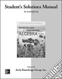 Elementary & Intermediate Algebra libro in lingua di Baratto Stefan, Bergman Barry, Hutchison Donald