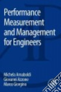 Performance Measurement and Management for Engineers libro in lingua di Arnaboldi Michela, Azzone Giovanni, Giorgino Marco