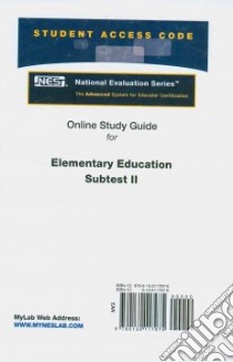 Elementary Education Subtest II Access Code libro in lingua di Pearson Teacher Education (COR)