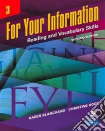 For Your Information 3 libro in lingua di Blanchard Karen, Root Christine