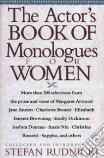 The Actor's Book of Monologues for Women libro in lingua di Rudnicki Stefan (EDT)