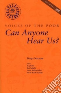 Voices of the Poor libro in lingua di Narayan Deepa (EDT)