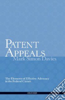 Patent Appeals libro in lingua di Davies Mark Simon
