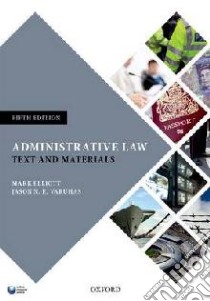 Administrative Law libro in lingua di Mark Elliott