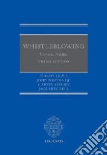 Whilstleblowing libro in lingua di Lewis Jeremy, Bowers John, Fodder Martin, Mitchell Jack