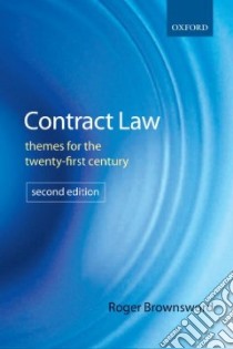 Contract Law libro in lingua di Roger Brownsword
