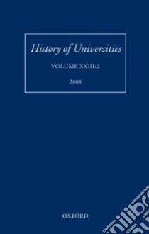 History of Universities libro in lingua di Feingold Mordechai (EDT)