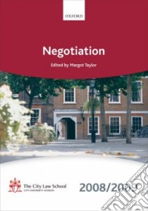 Negotiation 2008/2009 libro in lingua di Not Available (NA)