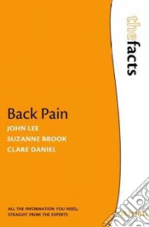 Back Pain libro in lingua di Lee John, Brook Suzanne, Daniel Clare