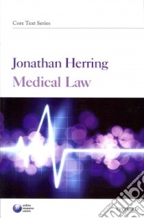 Medical Law libro in lingua di Jonathan Herring
