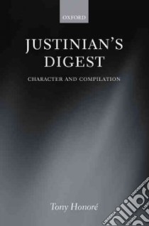 Justinian's Digest libro in lingua di Honore Tony