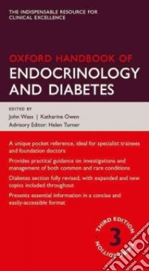 Oxford Handbook of Endocrinology and Diabetes libro in lingua di Wass John (EDT), Owen Katharine (EDT), Turner Helen (EDT)