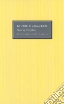 State of Exception libro in lingua di Agamben Giorgio, Attell Kevin (TRN)