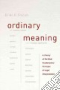 Ordinary Meaning libro in lingua di Slocum Brian G.
