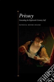 Privacy libro in lingua di Spacks Patricia Ann Meyer
