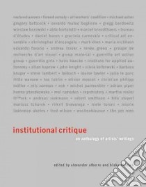 Institutional Critique libro in lingua di Alberro Alexander (EDT), Stimson Blake (EDT)