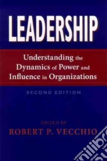 Leadership libro in lingua di Vecchio Robert P. (EDT)