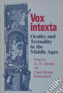 Vox Intexta libro in lingua di Doane Alger Nicolaus, Braun Pasternack Carol (EDT)