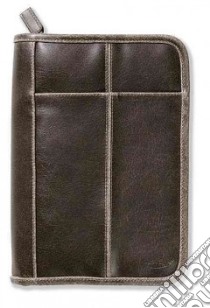 Distressed Leather-Look Brown with Stitching Accent Medium libro in lingua di Not Available (NA)