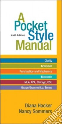 A Pocket Style Manual libro in lingua di Hacker Diana, Sommers Nancy, Van Horn Marcy Carbajal (CON)