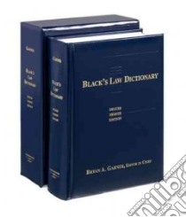 Black's Law Dictionary libro in lingua di Garner Bryan A.