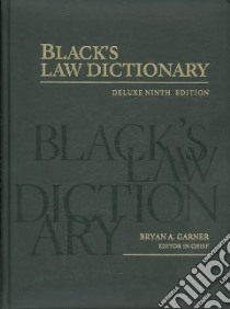 Black's Law Dictionary libro in lingua di Garner Bryan A. (EDT)