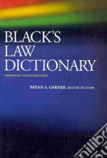 Black's Law Dictionary libro in lingua di Garner Bryan A.