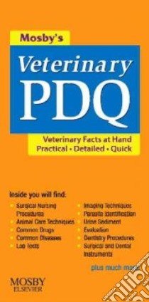 Mosby's Veterinary PDQ libro in lingua di Margi Sirois