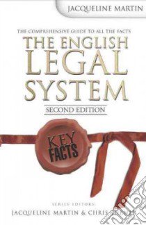 English Legal System libro in lingua di Jacqueline Martin
