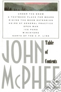 Table of Contents libro in lingua di McPhee John
