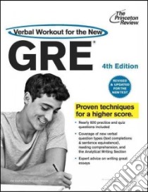 Verbal Workout for the New GRE libro in lingua di Princeton Review (COR), Wu Yung-Yee