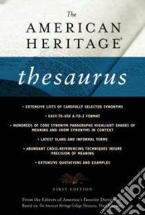 The American Heritage Thesaurus libro in lingua di Not Available (NA)