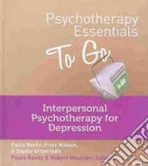 Interpersonal Psychotherapy for Depression libro in lingua di Ravitz Paula, Watson Priya, Grigoriadis Sophie