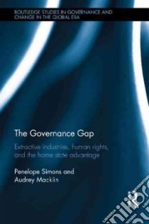 The Governance Gap libro in lingua di Simons Penelope, Macklin Audrey