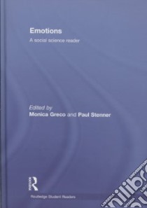 Emotions libro in lingua di Greco Monica (EDT), Stenner Paul (EDT)