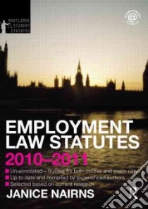 Employment Law Statutes libro in lingua di Nairns