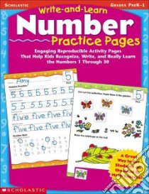 Write-and-learn Number Practice Pages, Grades Prek-1 libro in lingua di Not Available (NA)