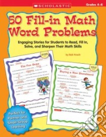 50 Fill-in Math Word Problems libro in lingua di Krech Bob